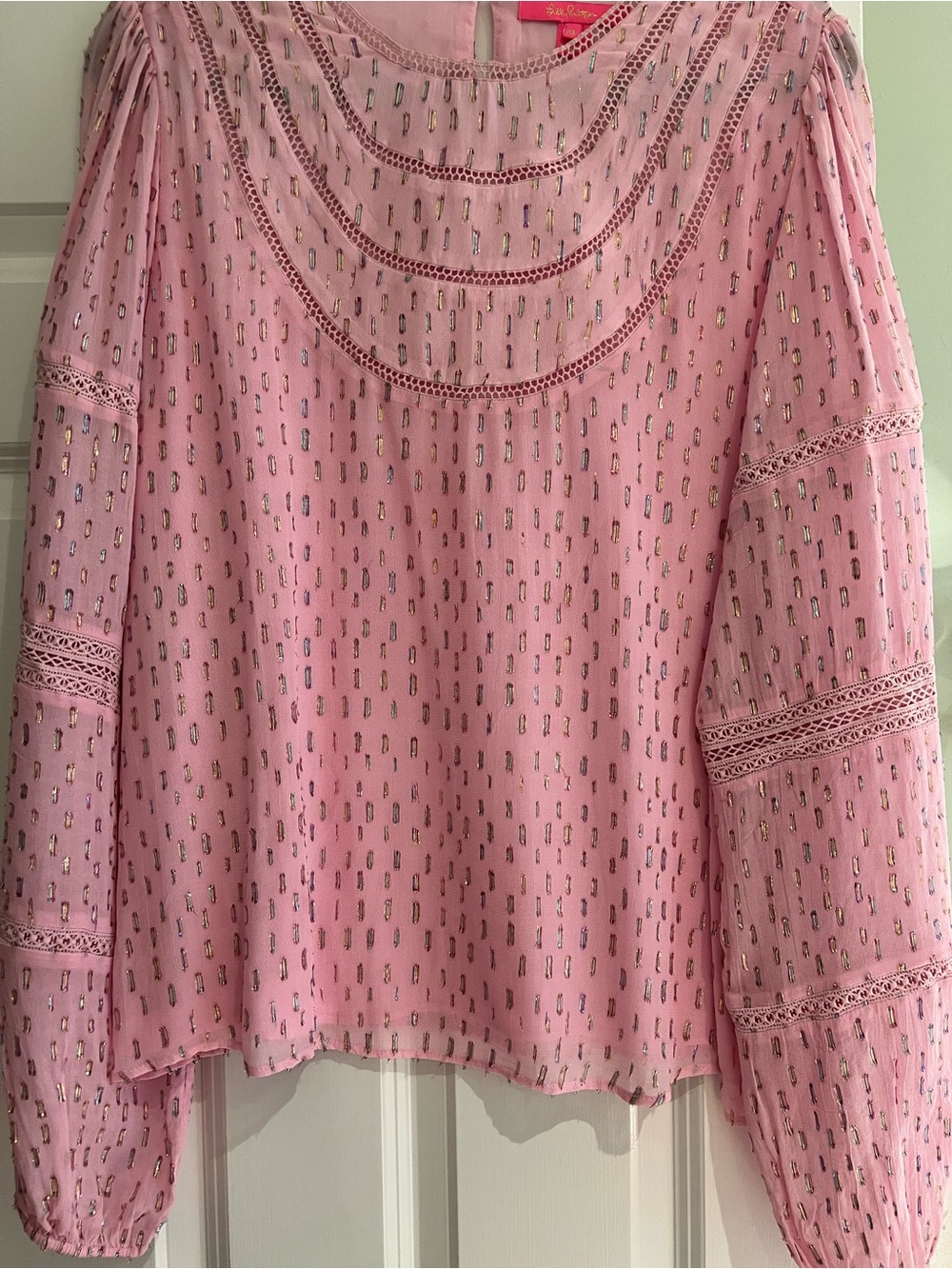 Lilly Pulitzer XL Briley Pink Clip top!